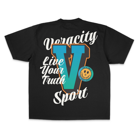 SMILE GRADIENT 'OVERSIZED' TEE (BLACK)